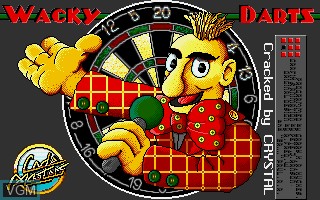 Title screen of the game Wacky Darts on Commodore Amiga