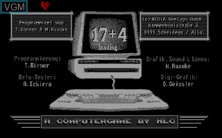 Title screen of the game 17 + 4 on Commodore Amiga