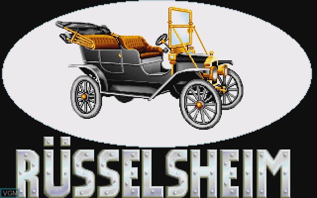 Title screen of the game Ruesselsheim, De on Commodore Amiga