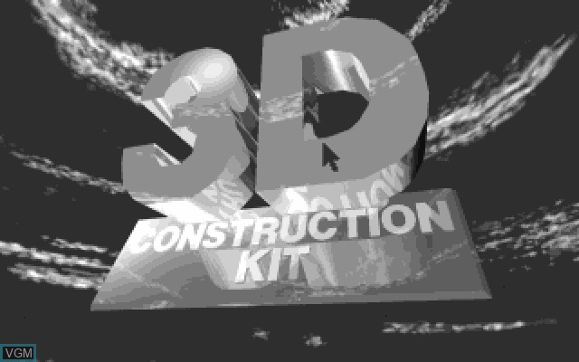 Title screen of the game 3D Construction Kit on Commodore Amiga