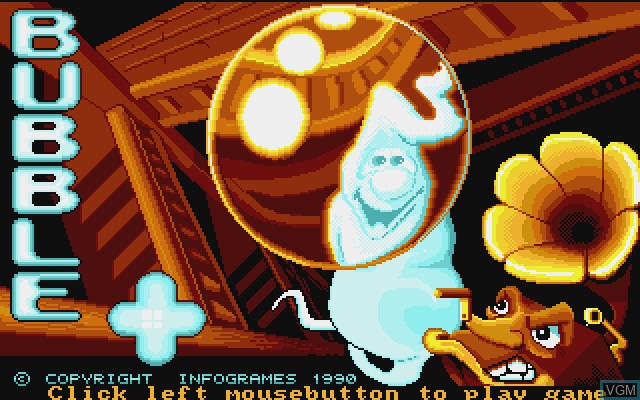 Title screen of the game Bubble+ on Commodore Amiga