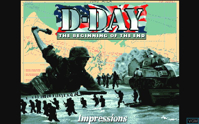 Title screen of the game D-Day The Beginning of the End on Commodore Amiga