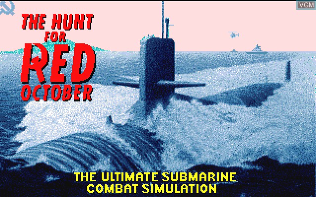 Title screen of the game Hunt for Red October, The on Commodore Amiga