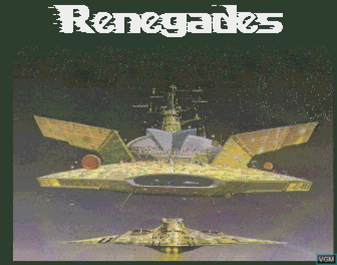 Title screen of the game Renegades on Commodore Amiga