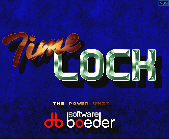 Title screen of the game Time Lock on Commodore Amiga