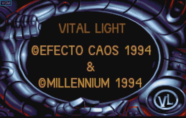 Title screen of the game VitalLight on Commodore Amiga