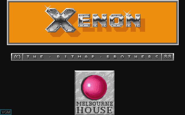 Title screen of the game Xenon on Commodore Amiga