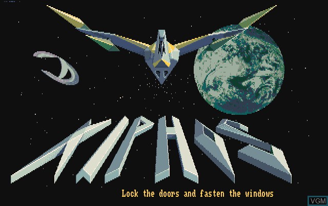 Title screen of the game Xiphos on Commodore Amiga