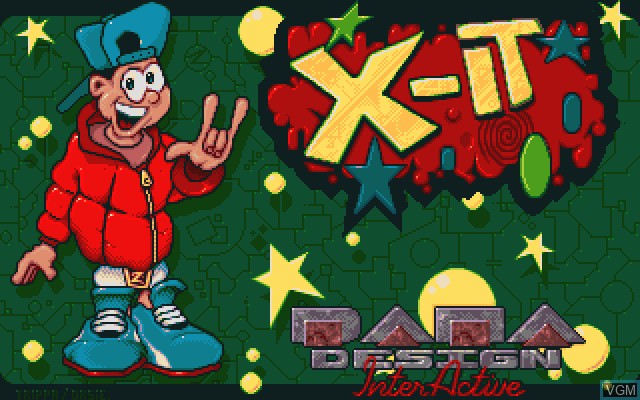 Title screen of the game X-It on Commodore Amiga