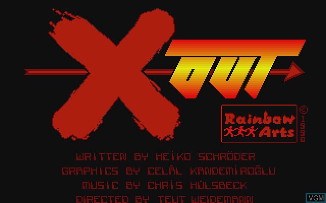 Title screen of the game X-Out on Commodore Amiga