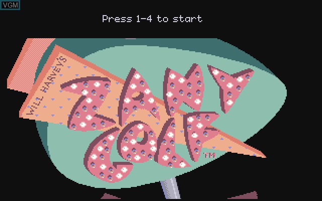 Title screen of the game Zany Golf on Commodore Amiga