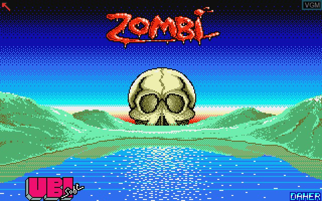 Title screen of the game Zombi on Commodore Amiga
