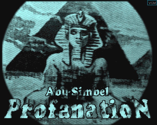 Title screen of the game Abu Simbel Profanation on Commodore Amiga