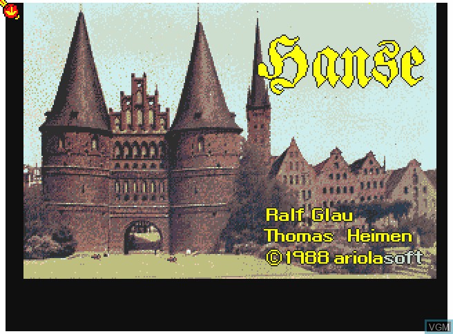 Title screen of the game Hanse on Commodore Amiga