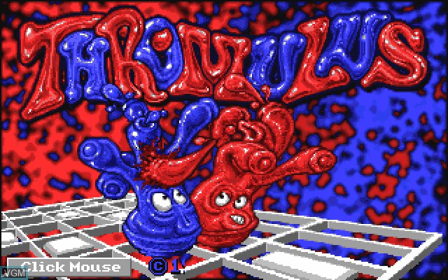 Title screen of the game Thromulus - The Enemy Within on Commodore Amiga