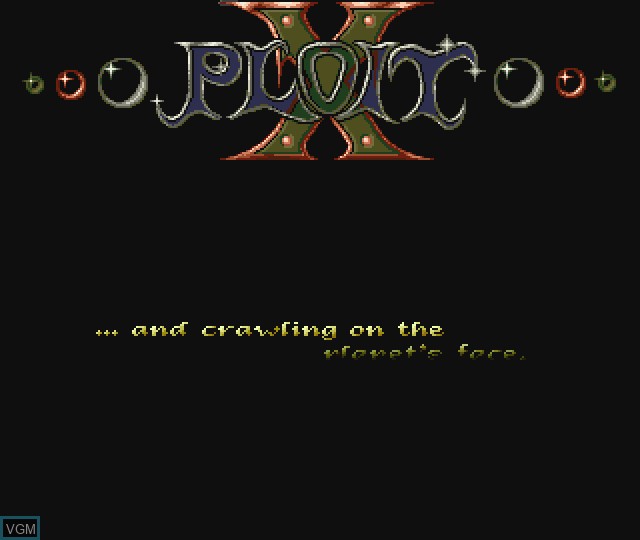 Title screen of the game X-Ploit on Commodore Amiga