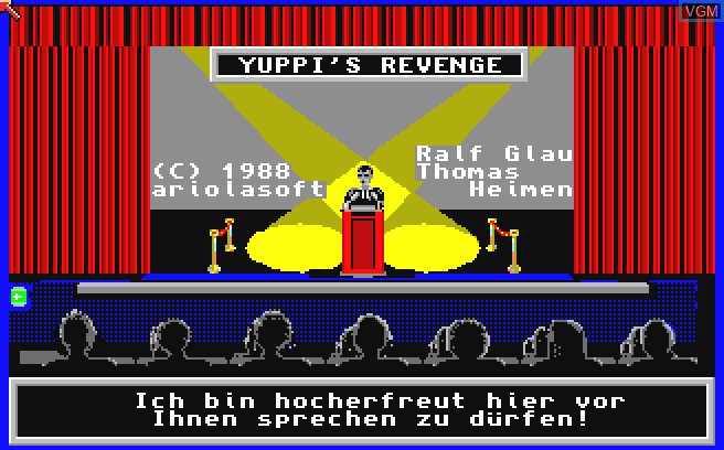 Title screen of the game Yuppi's Revenge on Commodore Amiga