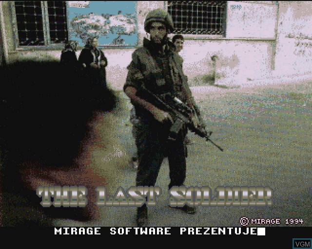 Title screen of the game Last Soldier, The on Commodore Amiga