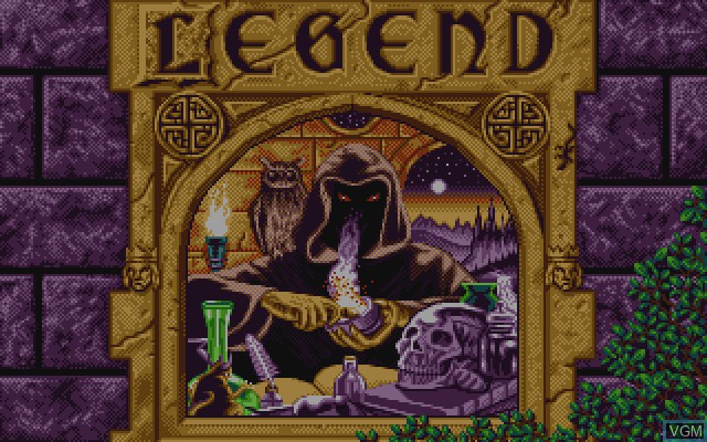Title screen of the game Legend on Commodore Amiga