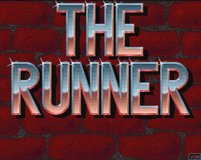 Title screen of the game Runner, The on Commodore Amiga