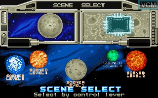 Menu screen of the game Galaxy Force II on Commodore Amiga
