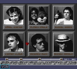 Menu screen of the game 17 + 4 on Commodore Amiga