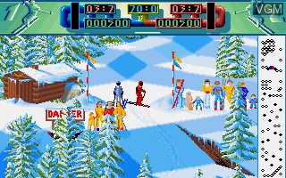 Menu screen of the game Advanced Ski Simulator on Commodore Amiga