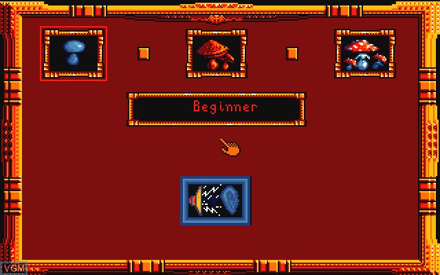 Menu screen of the game Abracadabra on Commodore Amiga