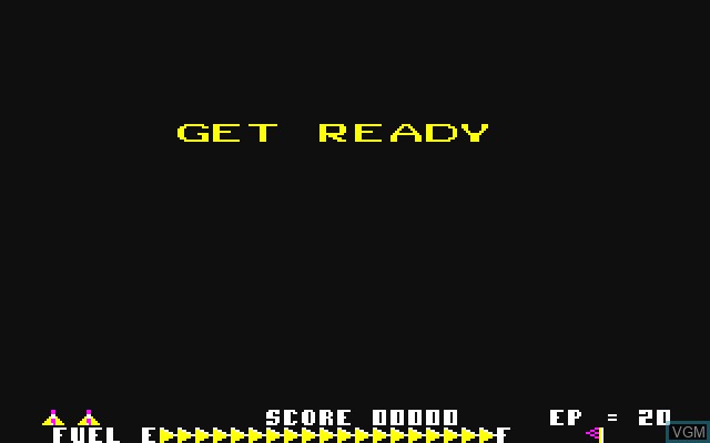 Menu screen of the game Zaxxon on Commodore Amiga