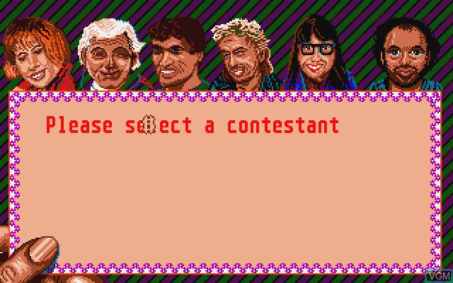 Menu screen of the game Trivia Game Show on Commodore Amiga