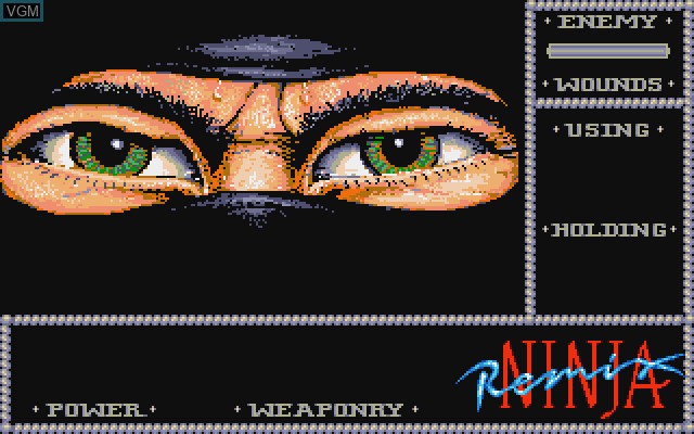 Menu screen of the game Last Ninja Remix on Commodore Amiga
