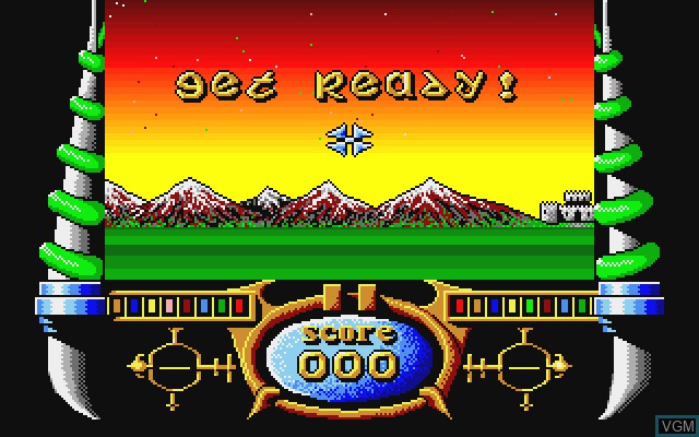 Menu screen of the game Savage on Commodore Amiga