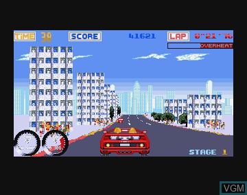 In-game screen of the game Turbo Out Run on Commodore Amiga