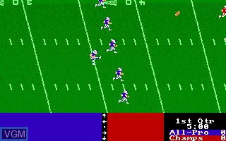 In-game screen of the game 4th & Inches on Commodore Amiga