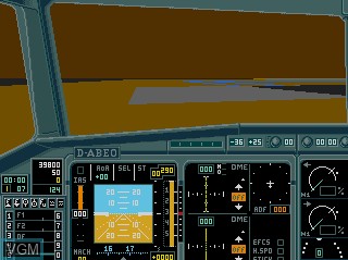 In-game screen of the game A320 Airbus on Commodore Amiga