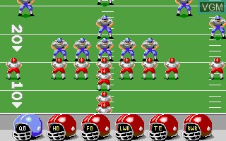 In-game screen of the game ABC Monday Night Football on Commodore Amiga