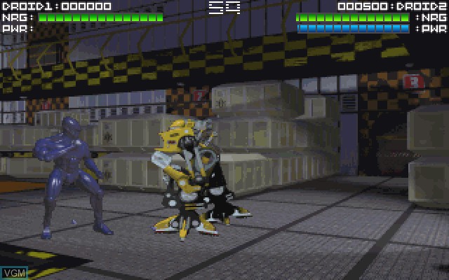In-game screen of the game Rise of the Robots on Commodore Amiga