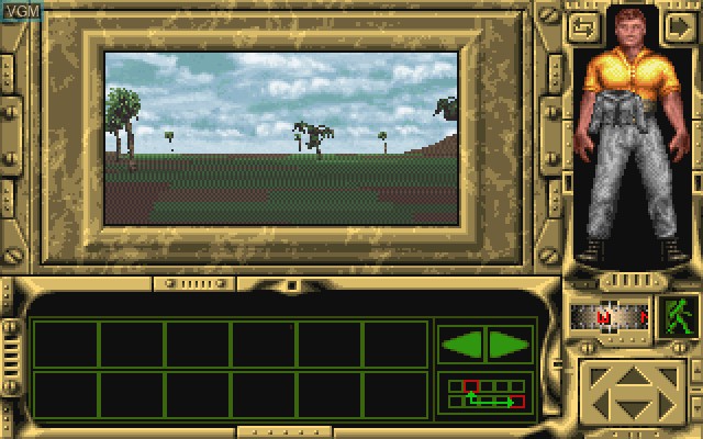 In-game screen of the game Robinson's Requiem on Commodore Amiga
