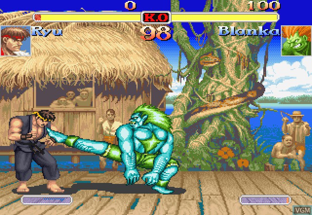 In-game screen of the game Super Street Fighter II Turbo on Commodore Amiga