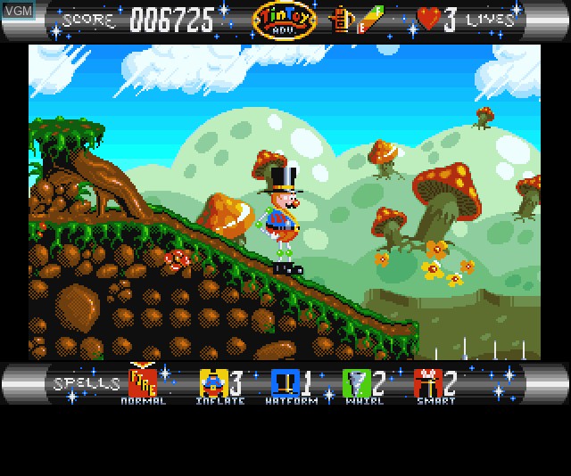 In-game screen of the game Tin Toy Adventure on Commodore Amiga