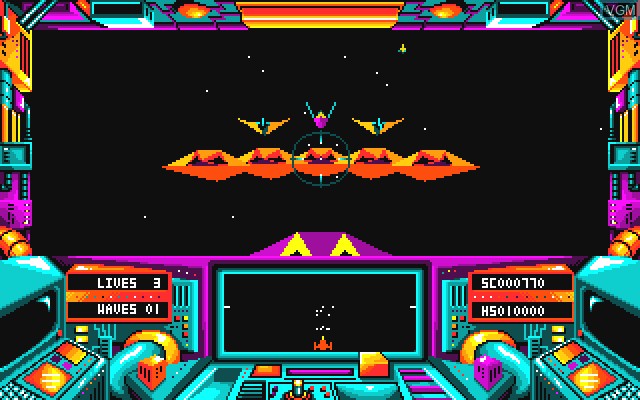 In-game screen of the game 3D Galax on Commodore Amiga