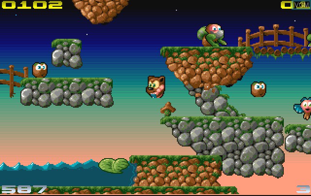 In-game screen of the game Creatures on Commodore Amiga