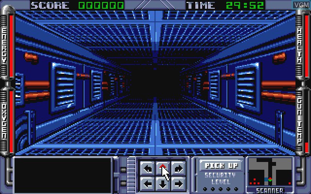 In-game screen of the game Cyber Assault on Commodore Amiga