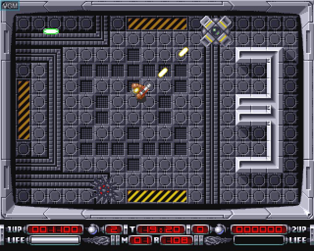 In-game screen of the game Cyberzerk on Commodore Amiga