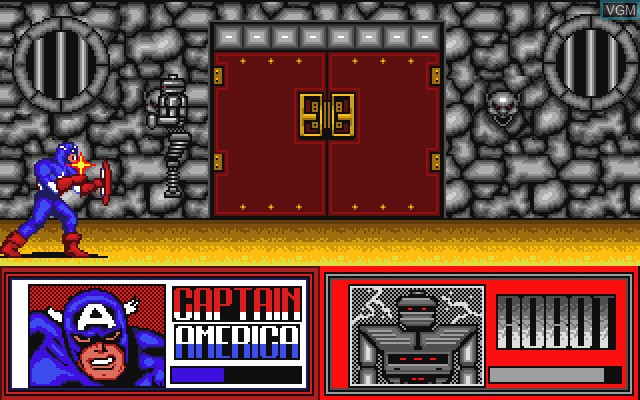 In-game screen of the game Dr Doom's Revenge on Commodore Amiga