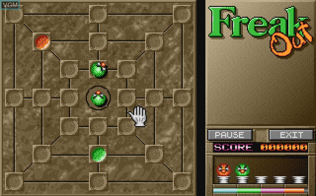 In-game screen of the game Freak Out on Commodore Amiga