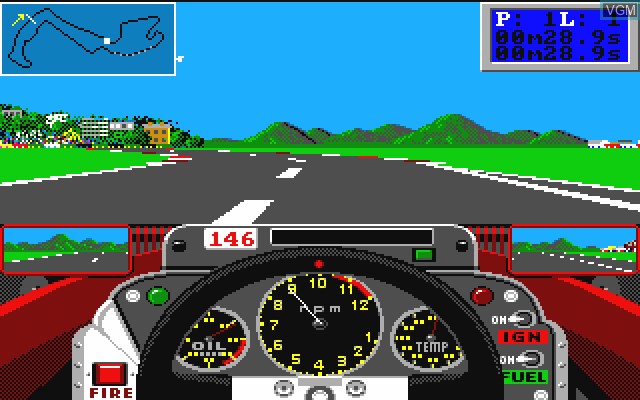 In-game screen of the game Grand Prix Circuit on Commodore Amiga