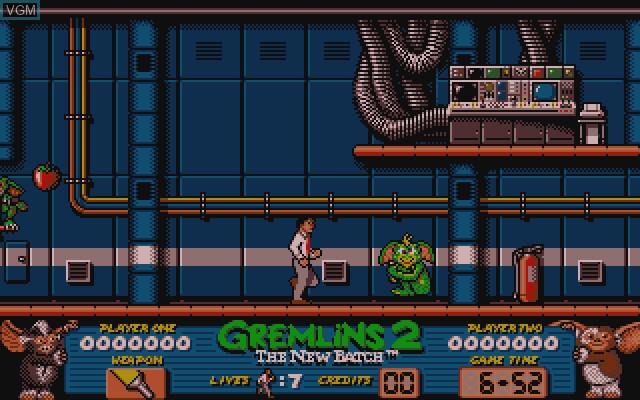 In-game screen of the game Gremlins 2 on Commodore Amiga