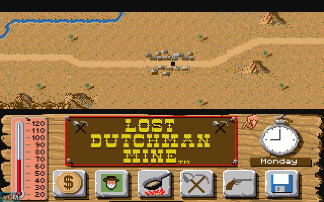 In-game screen of the game Lost Dutchman Mine on Commodore Amiga