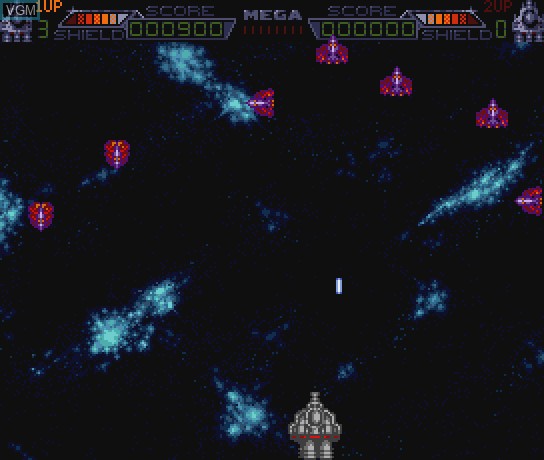 In-game screen of the game Mega Phoenix on Commodore Amiga